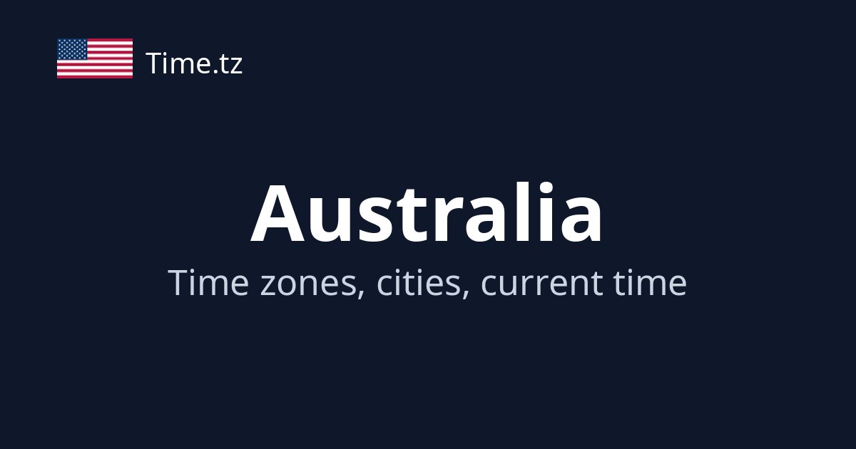 Current Time in Australia | Time.tz